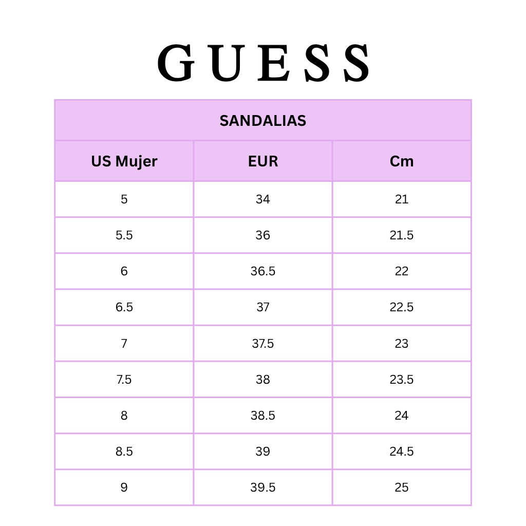 Guess Sandalia Slip On Celeste Placa Dorado Empeine Suela Café