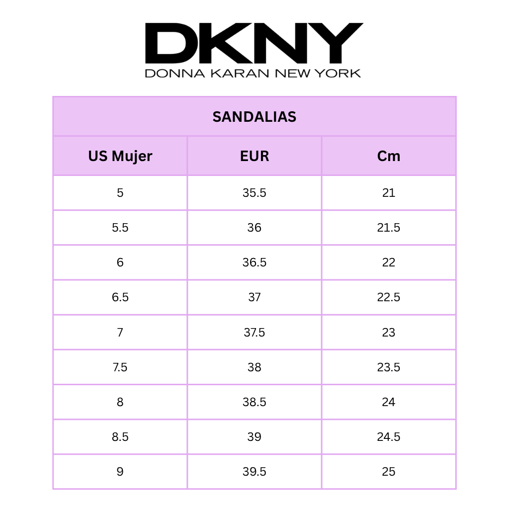 DKNY Sandalia Slip On Beige DK Dorado Empeine Suela Café