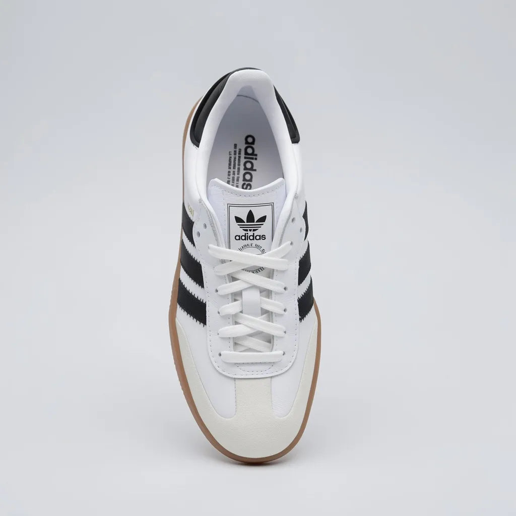 Adidas Tenis Moderno Blanco Franjas / Lineas Cuero Negro Lateral y Talón Suela Café | Compralo en Soy Reinventada GT | 5