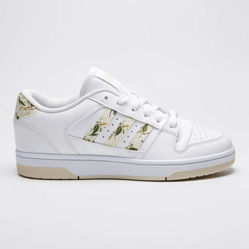 Adidas Tenis Plataforma Blanco Diseño Floral Amarillo Lateral Suela Blanca/ Amarillo | Compralo en Soy Reinventada GT | 1