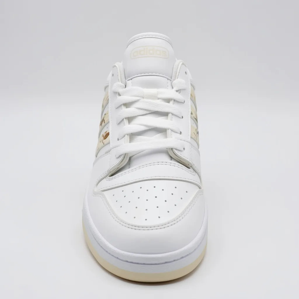 Adidas Tenis Plataforma Blanco Diseño Floral Amarillo Lateral Suela Blanca/ Amarillo | Compralo en Soy Reinventada GT | 3