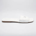 Calvin Klein Sandalia Slip On Blanco Placa Blanco Empeine Suela Café | Compralo en Soy Reinventada GT | 1