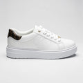 Calvin Klein Tenis Plataforma Blanco Diseño CK Café Oscuro Talón Suela Blanca | Compralo en Soy Reinventada GT | 1