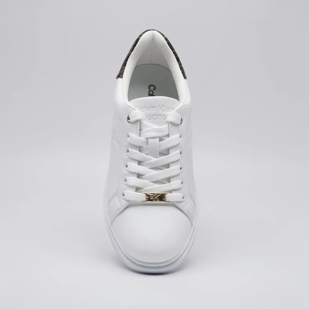 Calvin Klein Tenis Plataforma Blanco Diseño CK Café Oscuro Talón Suela Blanca | Compralo en Soy Reinventada GT | 5