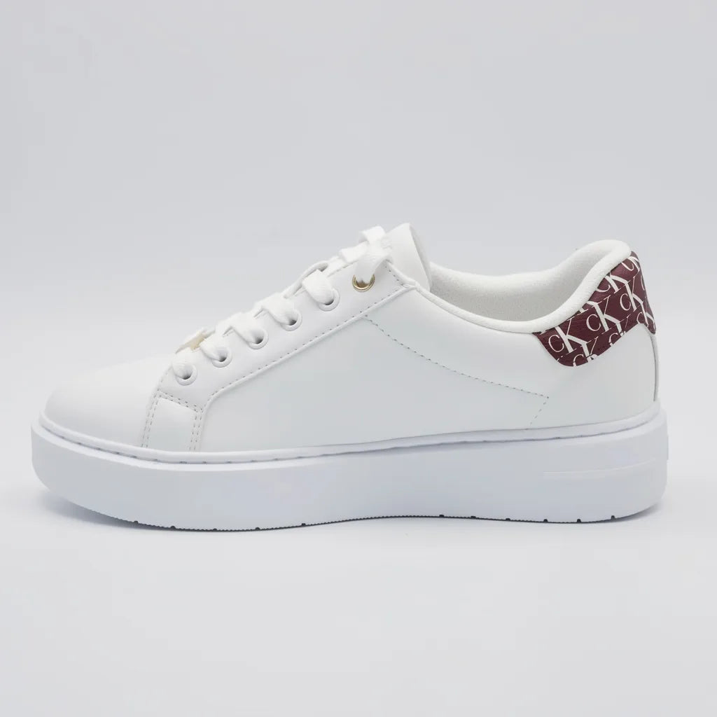 Calvin Klein Tenis Plataforma Blanco Diseño CK Corinto Talón y lateral Suela Blanca | Compralo en Soy Reinventada GT | 2