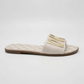 DKNY Sandalia Slip On Beige DK Dorado Empeine Suela Café | Compralo en Soy Reinventada GT | 1