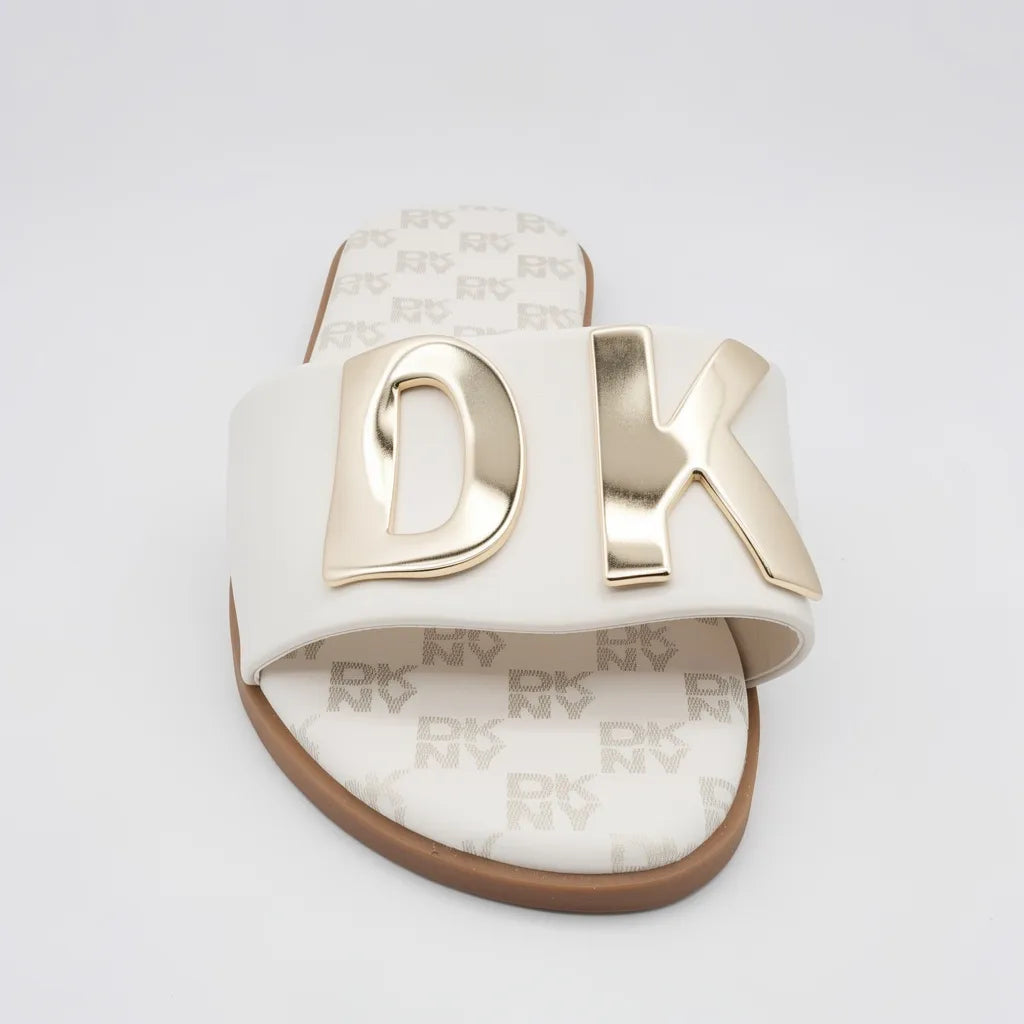 DKNY Sandalia Slip On Beige DK Dorado Empeine Suela Café | Compralo en Soy Reinventada GT | 3