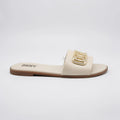 DKNY Sandalia Slip On Beige DKNY Dorado Empeine Suela Café | Compralo en Soy Reinventada GT | 1