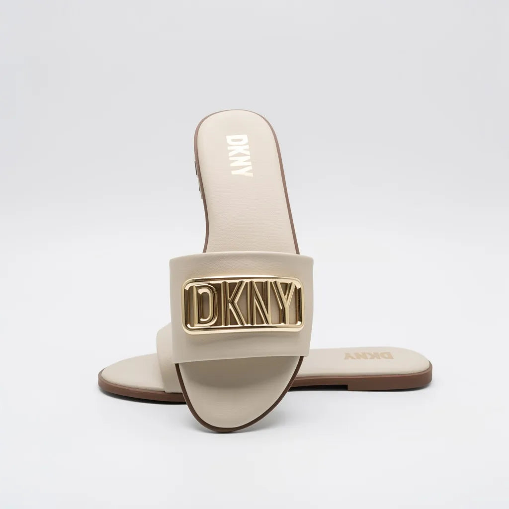DKNY Sandalia Slip On Beige DKNY Dorado Empeine Suela Café | Compralo en Soy Reinventada GT | 5