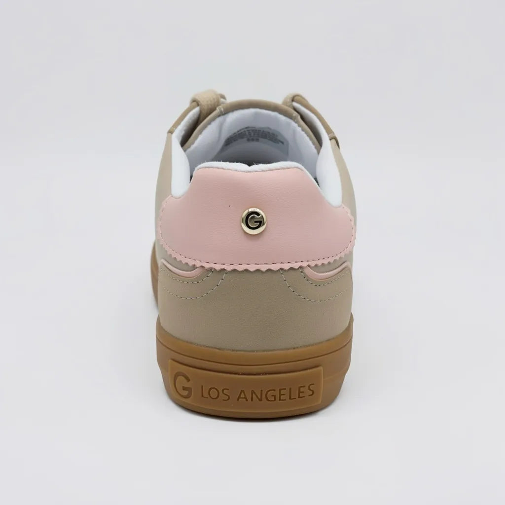 GBG Tenis Moderno Beige Franjas / Lineas Rosado Lateral y Talón Suela Café | Compralo en Soy Reinventada GT | 4