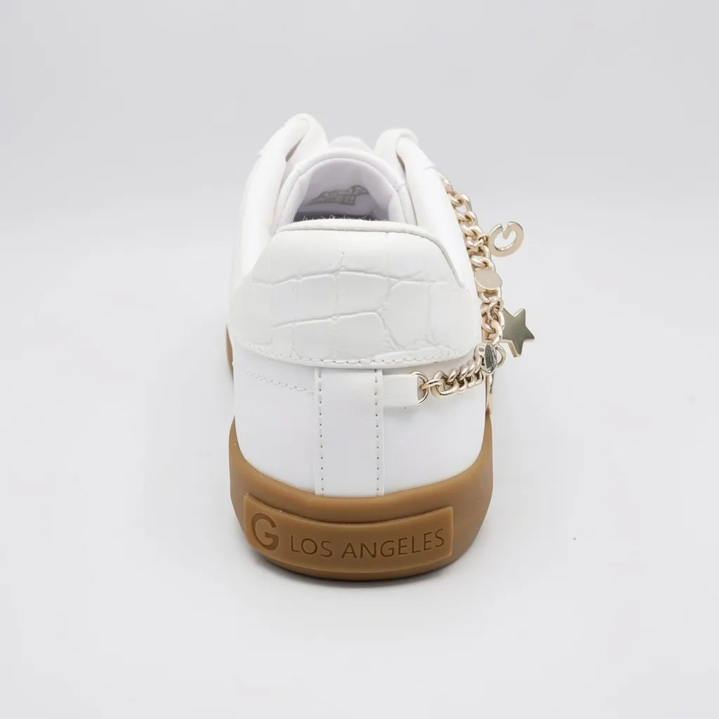 GBG Tenis Moderno Blanco Cadena Dorado Lateral Suela Café | Compralo en Soy Reinventada GT | 3