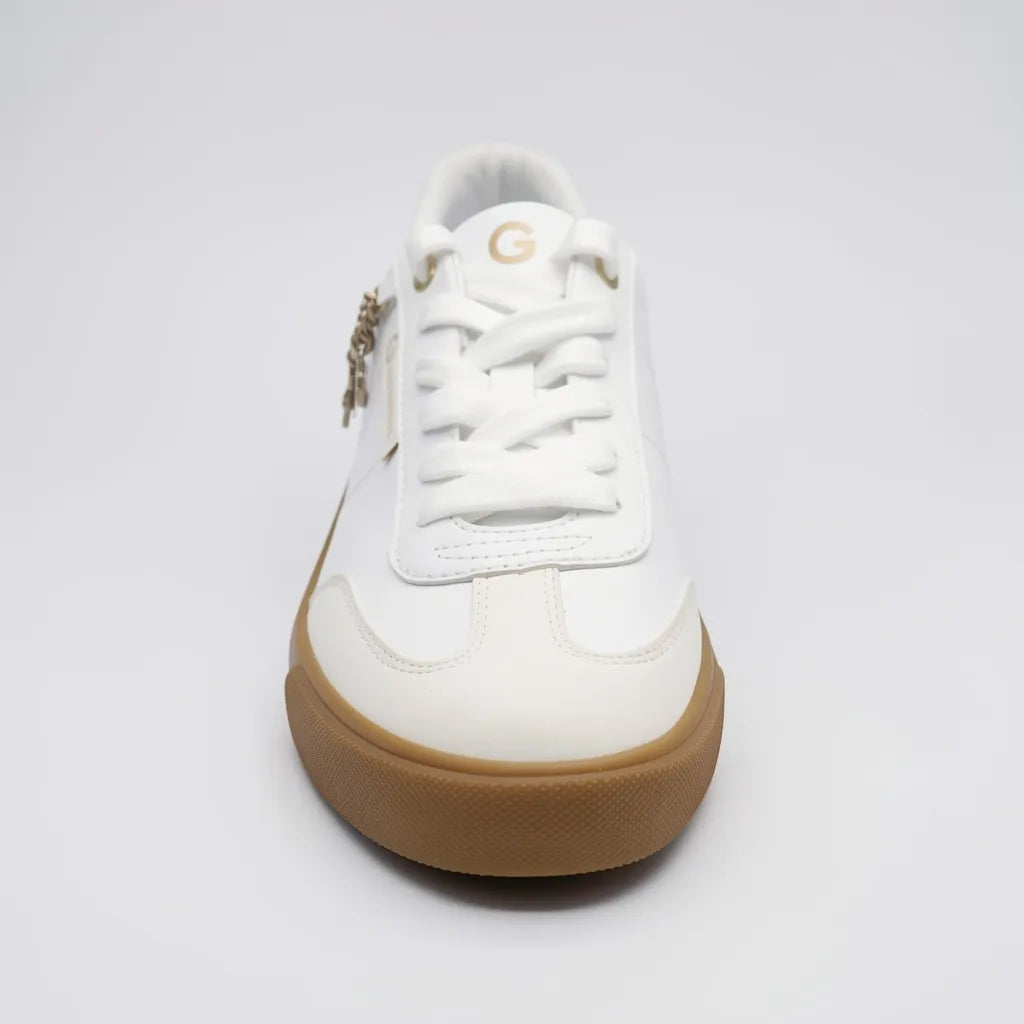 GBG Tenis Moderno Blanco Cadena Dorado Lateral Suela Café | Compralo en Soy Reinventada GT | 4