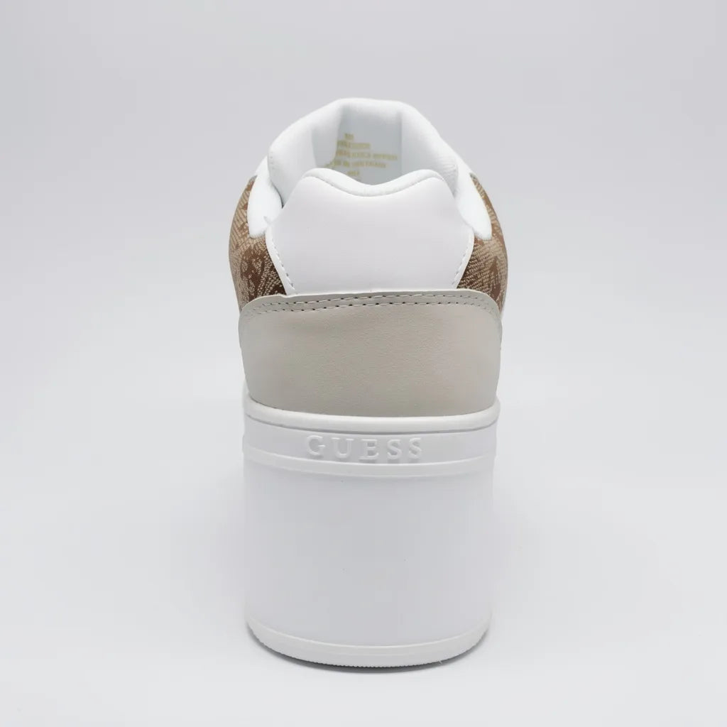 Guess Plataforma Moderno Blanco Detalles Café/ Beige Todo Suela Blanca | Compralo en Soy Reinventada GT | 3