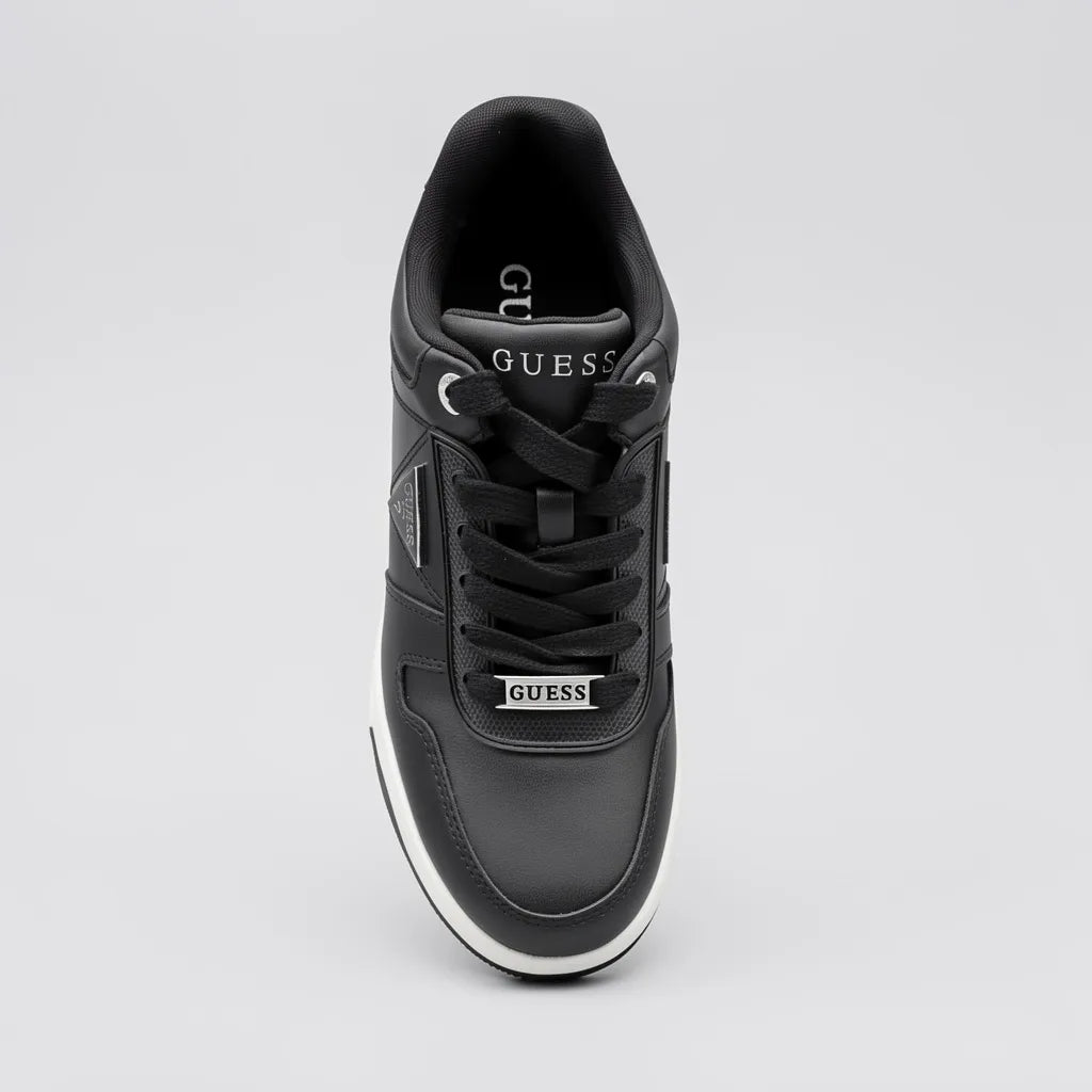 Guess Plataforma Moderno Negro Placa Plateado Cintas Suela Blanca/ negro | Compralo en Soy Reinventada GT | 5