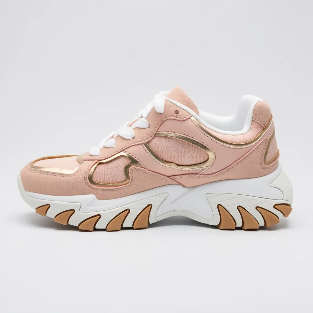 Guess Plataforma Moderno Rosado Detalles Dorado Todo Suela Blanca/ café | Compralo en Soy Reinventada GT | 2