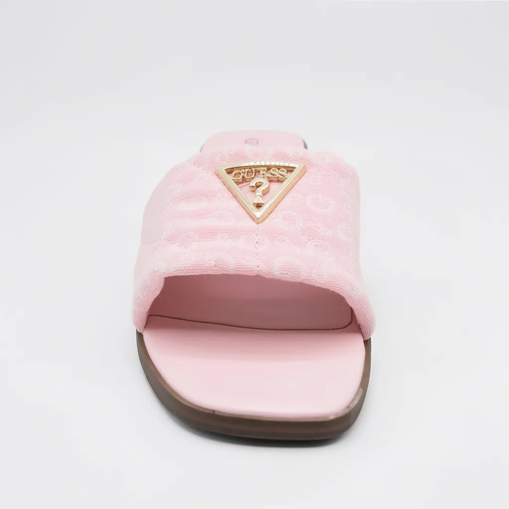Guess Sandalia Slip On Rosado Bordado G Dorado Empeine Suela Café | Compralo en Soy Reinventada GT | 3