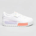 Puma Tenis Plataforma Blanco Cuadros Lila/ Salmón Lateral Suela Blanca | Photo Studio AI | 1
