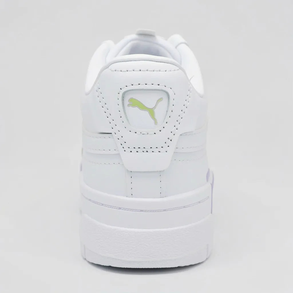 Puma Tenis Plataforma Blanco Cuadros Lila/ Salmón Lateral Suela Blanca | Photo Studio AI | 4