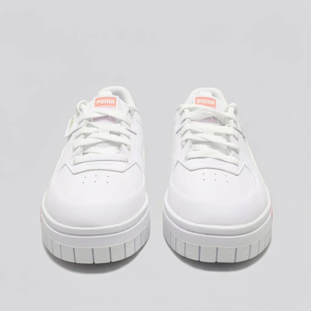 Puma Tenis Plataforma Blanco Cuadros Lila/ Salmón Lateral Suela Blanca | Photo Studio AI | 5
