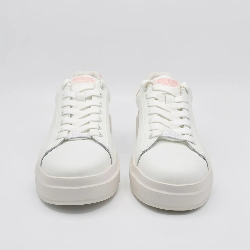 Guess Tenis Plataforma Blanco Detalles Rosado Lengüeta y Talón Suela Blanco Hueso | Photo Studio AI | 5