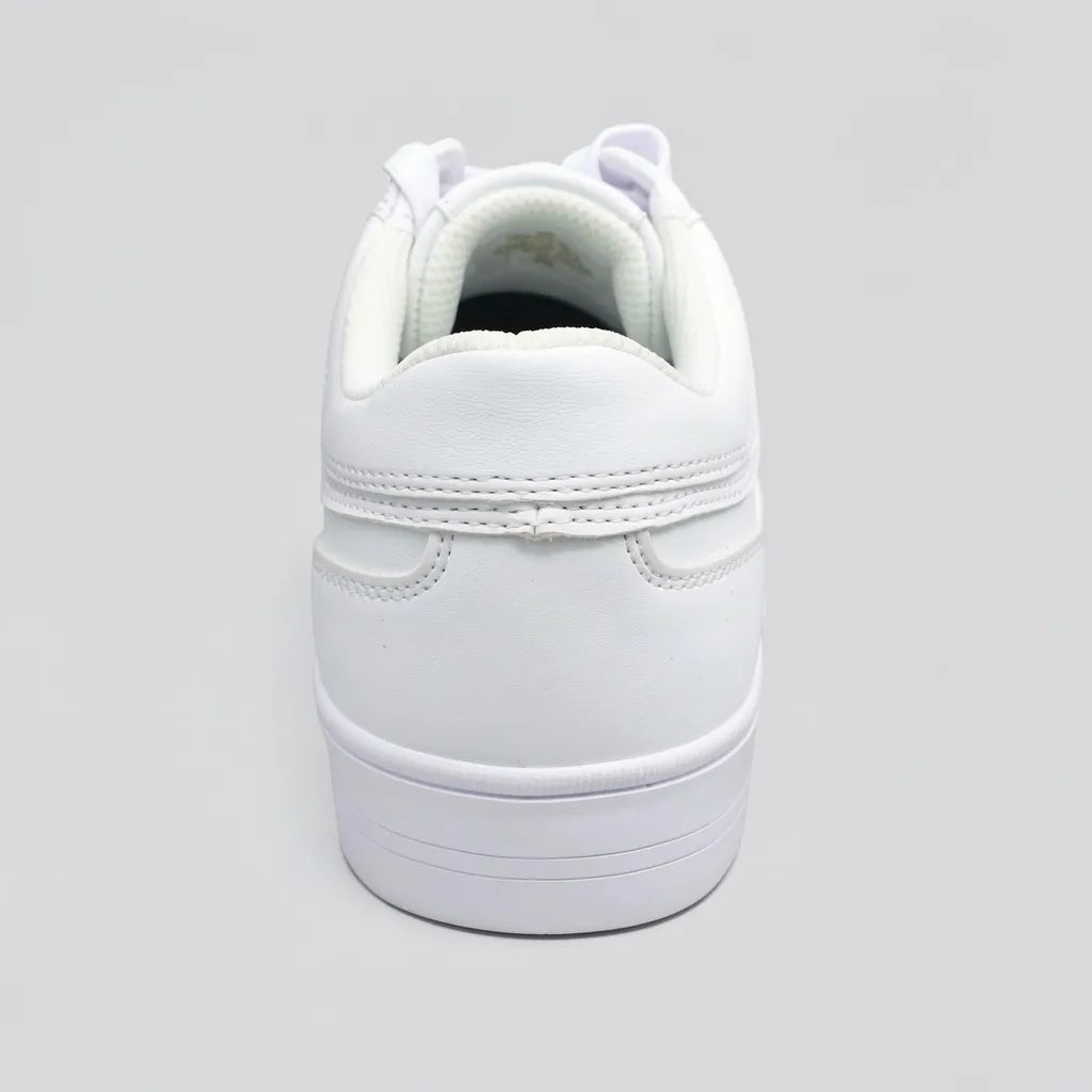 Tommy Tenis Plataforma Blanco Logo Dorado Lateral Suela Blanca | Photo Studio AI | 4