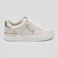 Guess Tenis Plataforma Crema Textura Guess Dorado Todo Suela Crema | Photo Studio AI | 1
