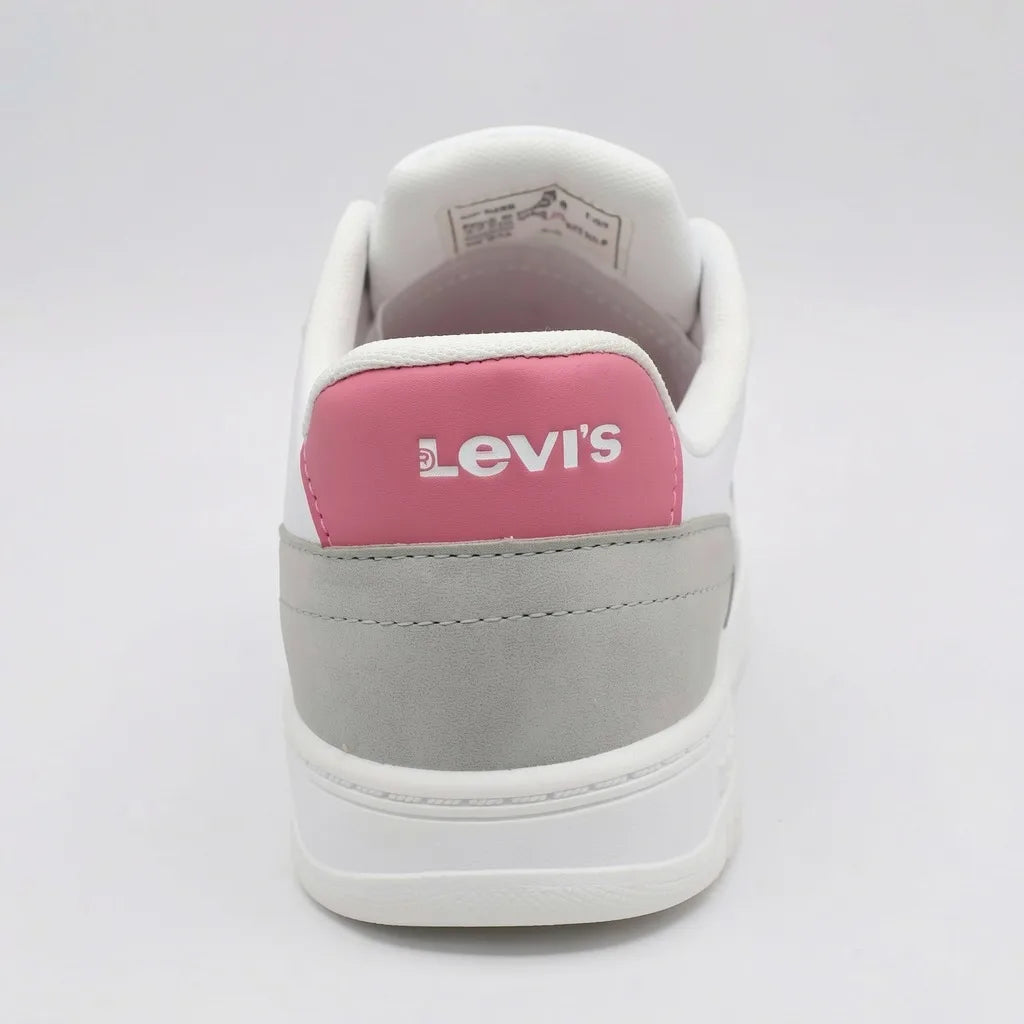 Levis Tenis Urbano Blanco Franjas / Lineas Rosado Lateral y Talón Suela Blanca | Photo Studio AI | 4