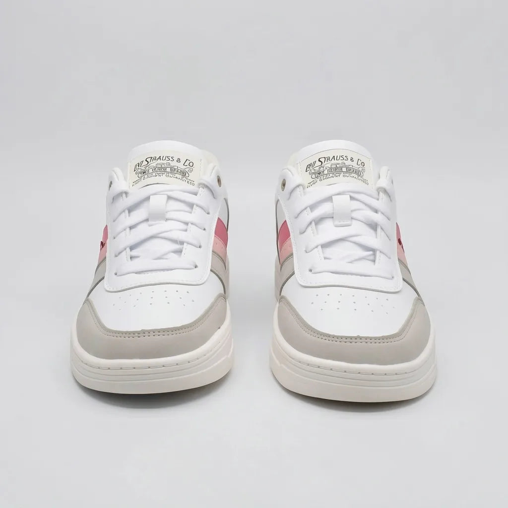 Levis Tenis Urbano Blanco Franjas / Lineas Rosado Lateral y Talón Suela Blanca | Photo Studio AI | 5