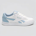 Reebok Tenis Urbano Blanco Detalles Celeste Lateral, Lengüeta y talón Suela Blanca | Photo Studio AI | 1