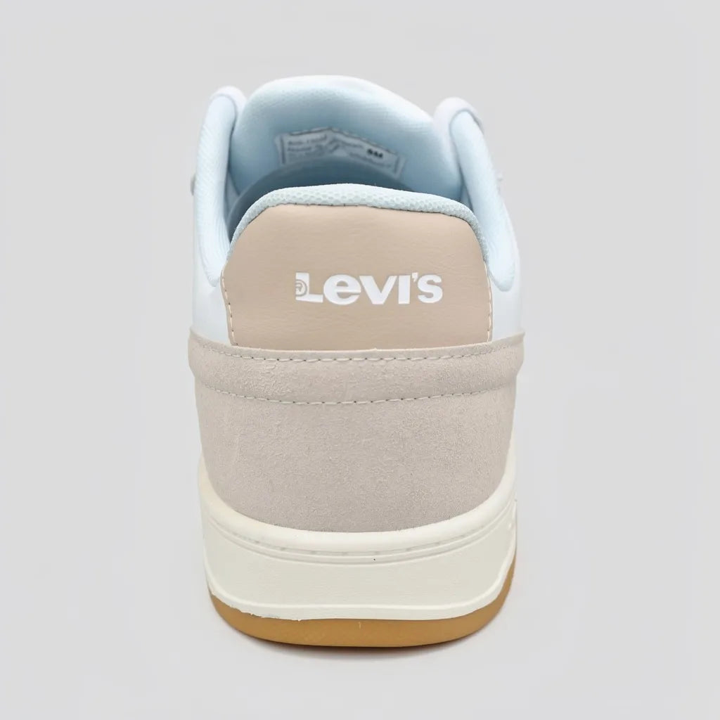 Levis Tenis Urbano Blanco Detalles Beige Lateral y Talón Suela Blanco Hueso/ Café | Photo Studio AI | 4