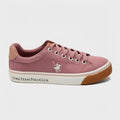 Polo Tenis Retro Rosado Logo Blanco Lateral Suela Blanco/ Naranja | Photo Studio AI | 1