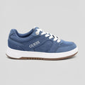 Guess Tenis Casual Azul Placa Plateado Cintas Suela Blanca | Photo Studio AI | 1