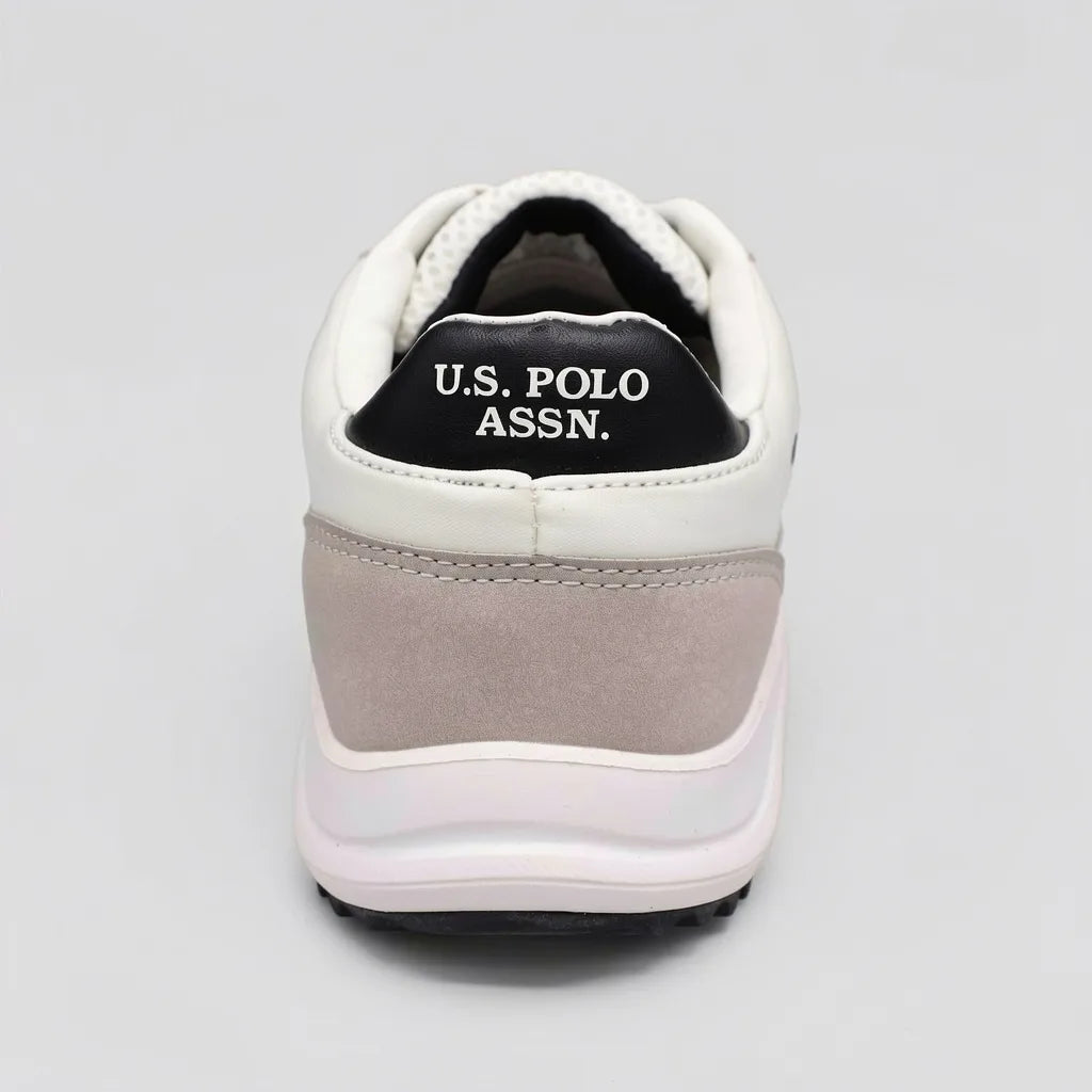 Polo Tenis Deportivo/ Casual Blanco hueso Detalles Gris Claro Todo Suela Blanca/ negro | Photo Studio AI | 4