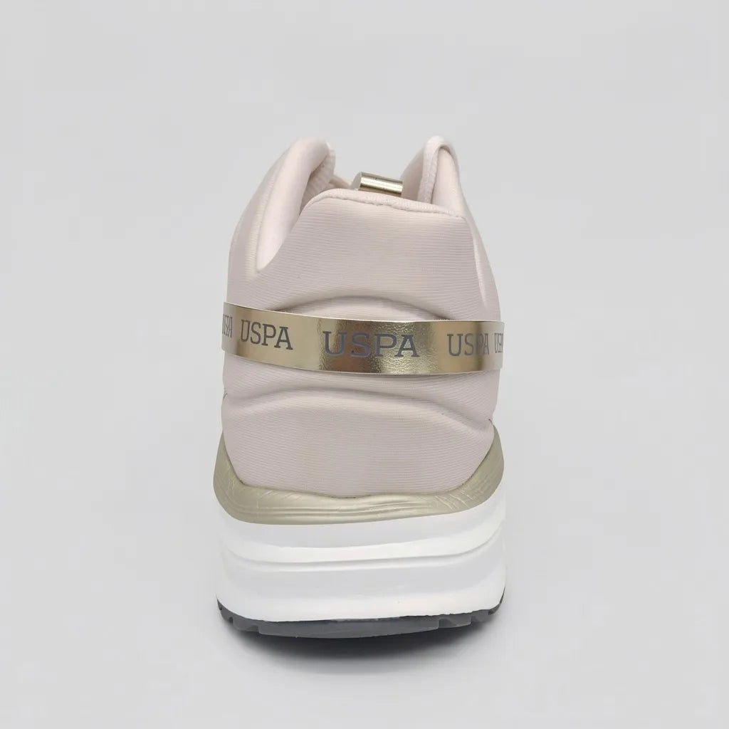 Polo Tenis Deportivo/ Casual Beige Detalles Dorado Talón, suela y lengüeta Suela Blanca/ gris | Photo Studio AI | 4