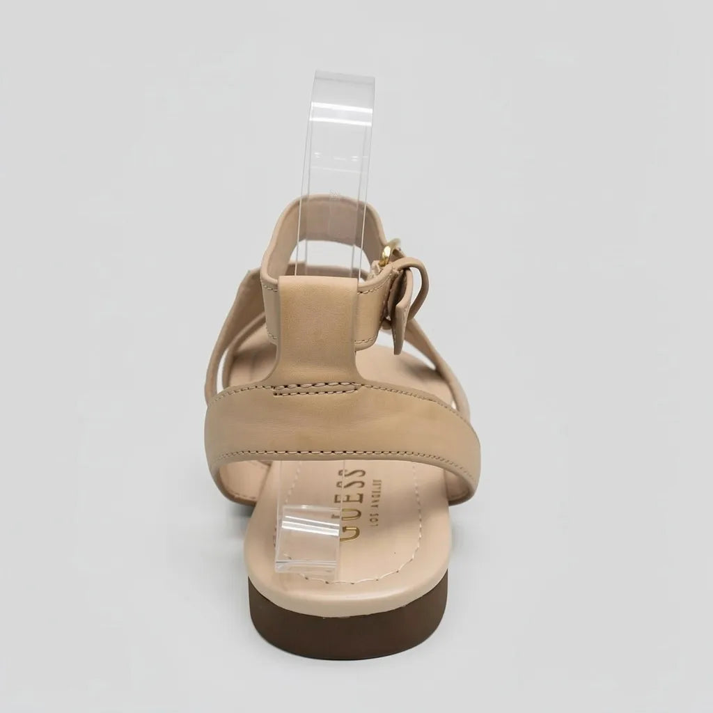 Guess Sandalia Tiras Beige Textura Dorado Empeine Suela Beige | Photo Studio AI | 4