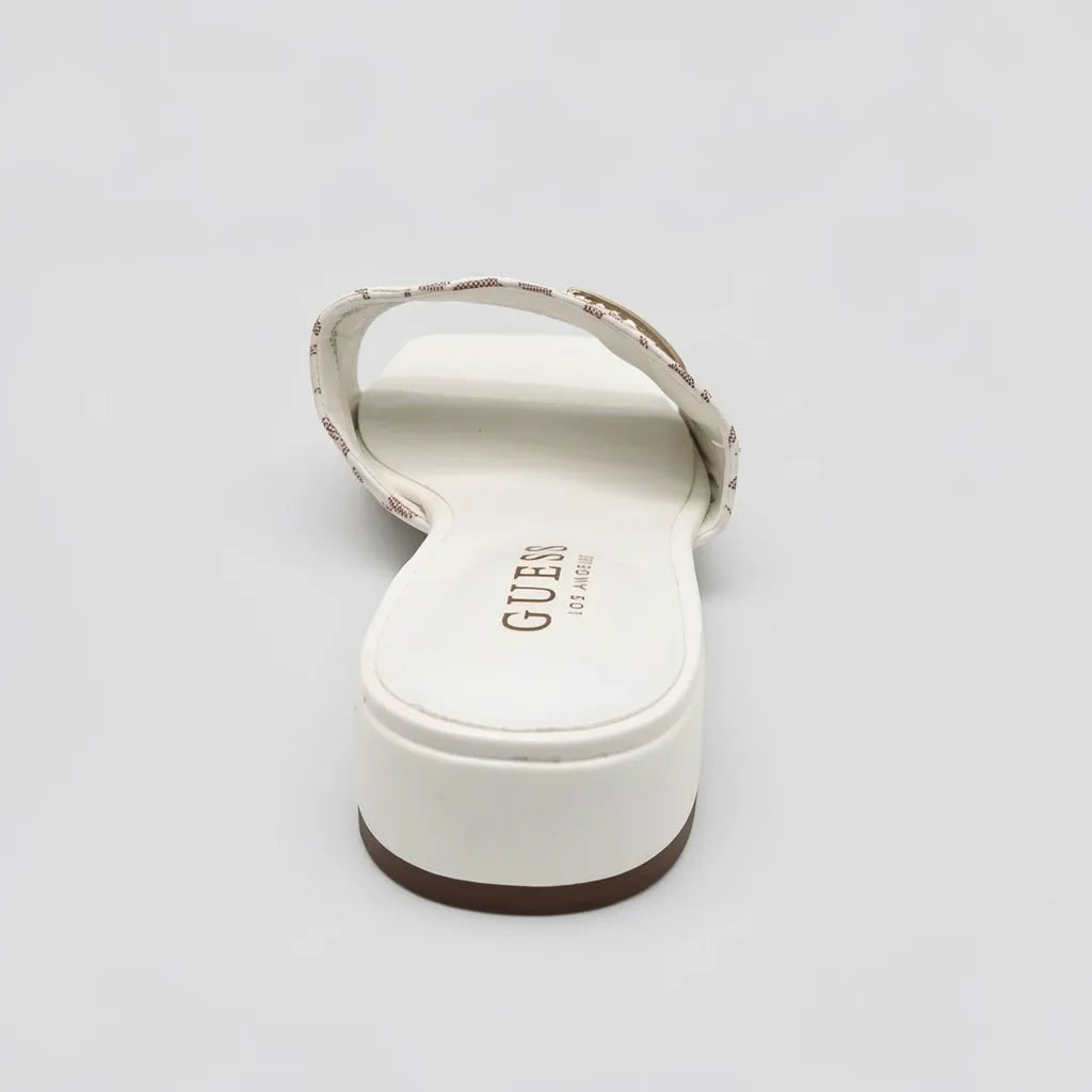 Guess Sandalia Slip On Blanco hueso Estampado G Café Claro Empeine Suela Blanco Hueso/ Café | Photo Studio AI | 4