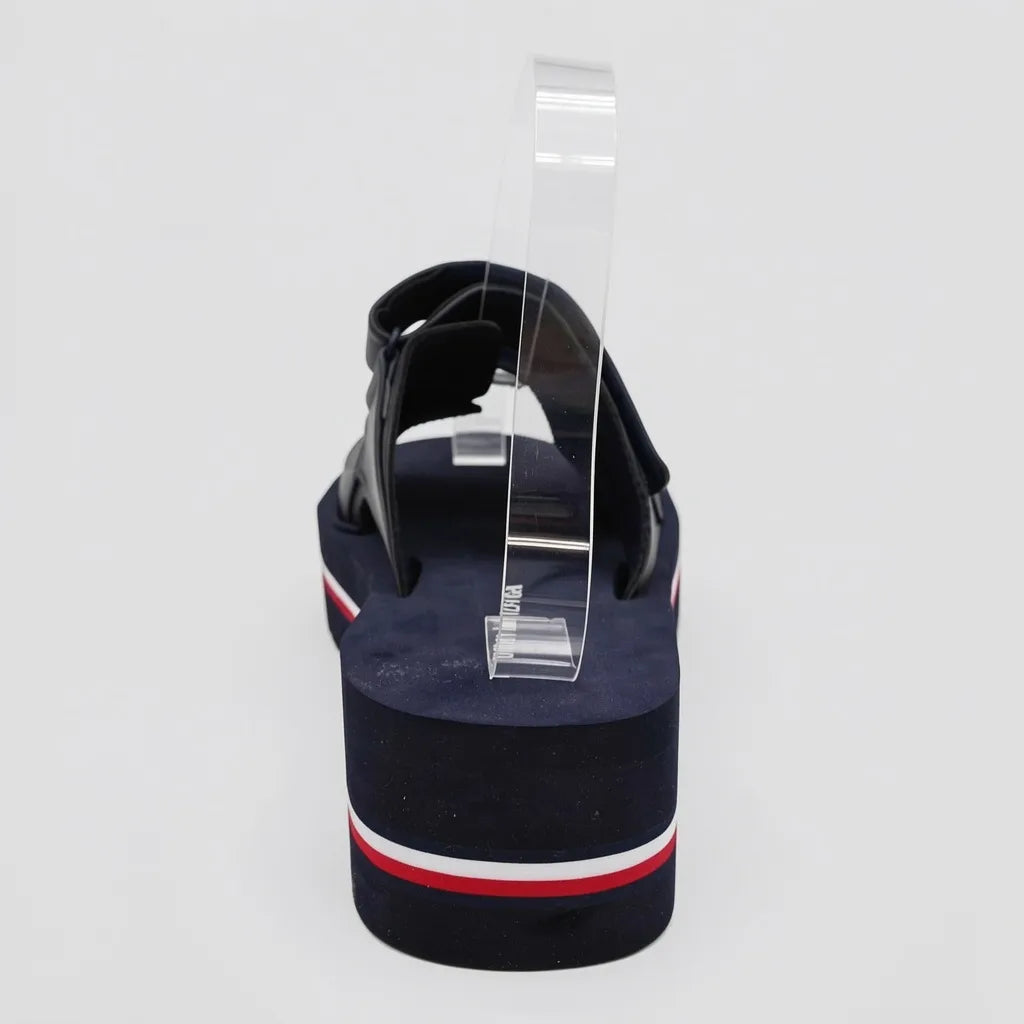 Tommy Sandalia Velcro Azul Marino Franjas / Lineas Blanco/ Rojo Suela Suela Azul Marino | Photo Studio AI | 4