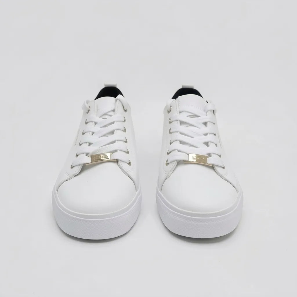Tommy Tenis Minimal Blanco Bandera Rojo/ Azul/ Blanco Cuello Interno/ Externo Suela Blanca | Photo Studio AI | 5