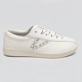 Tretorn Tenis Minimal Blanco hueso Diseño Azul Marino Lateral Suela Crema | Photo Studio AI | 1