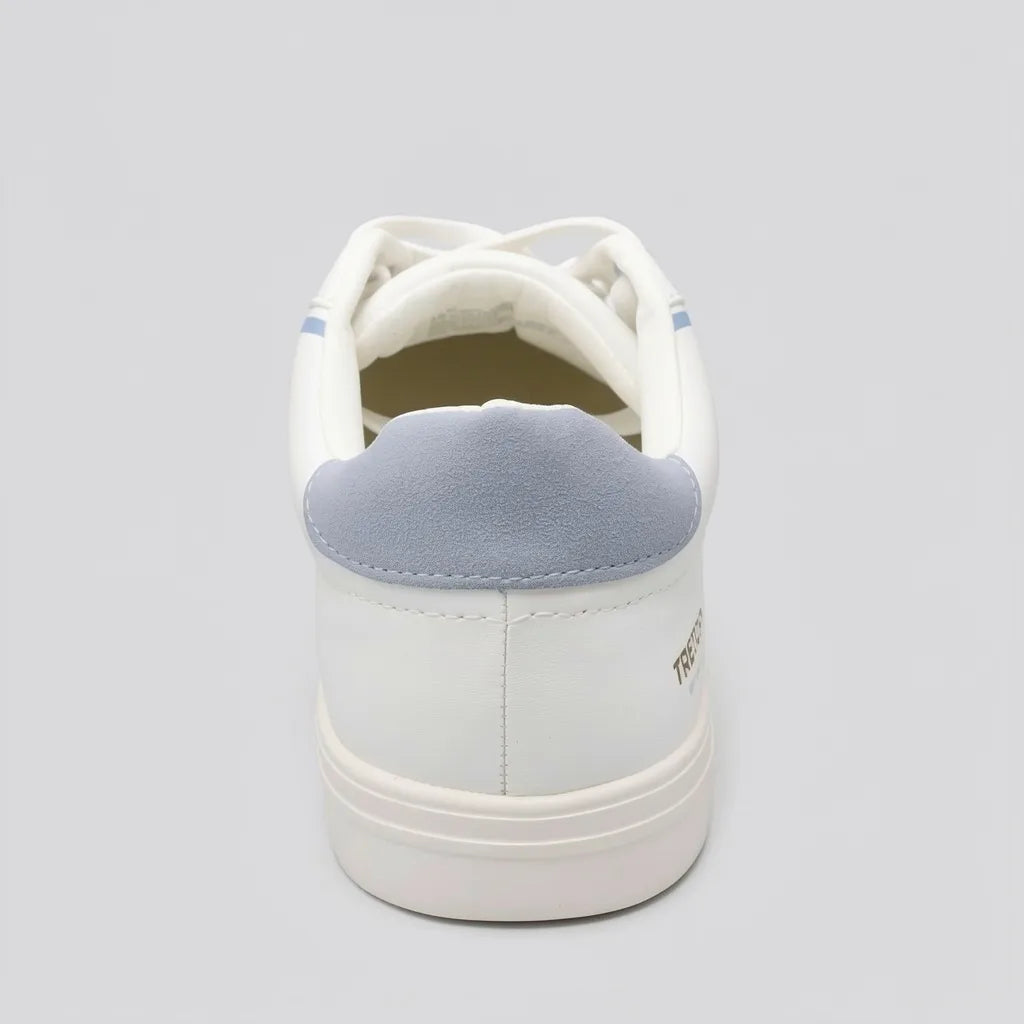 Tretorn Tenis Minimal Blanco hueso Detalles Celeste Lateral y Talón Suela Blanco Hueso | Photo Studio AI | 4