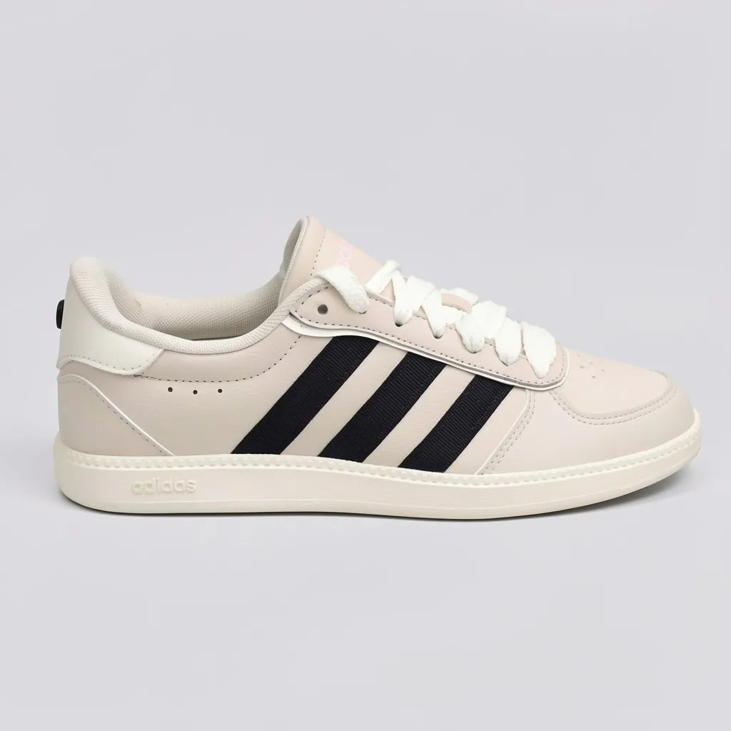 Adidas Tenis Urbano Arena Franjas / Lineas Negro Lateral Suela Blanco Hueso | Photo Studio AI | 1