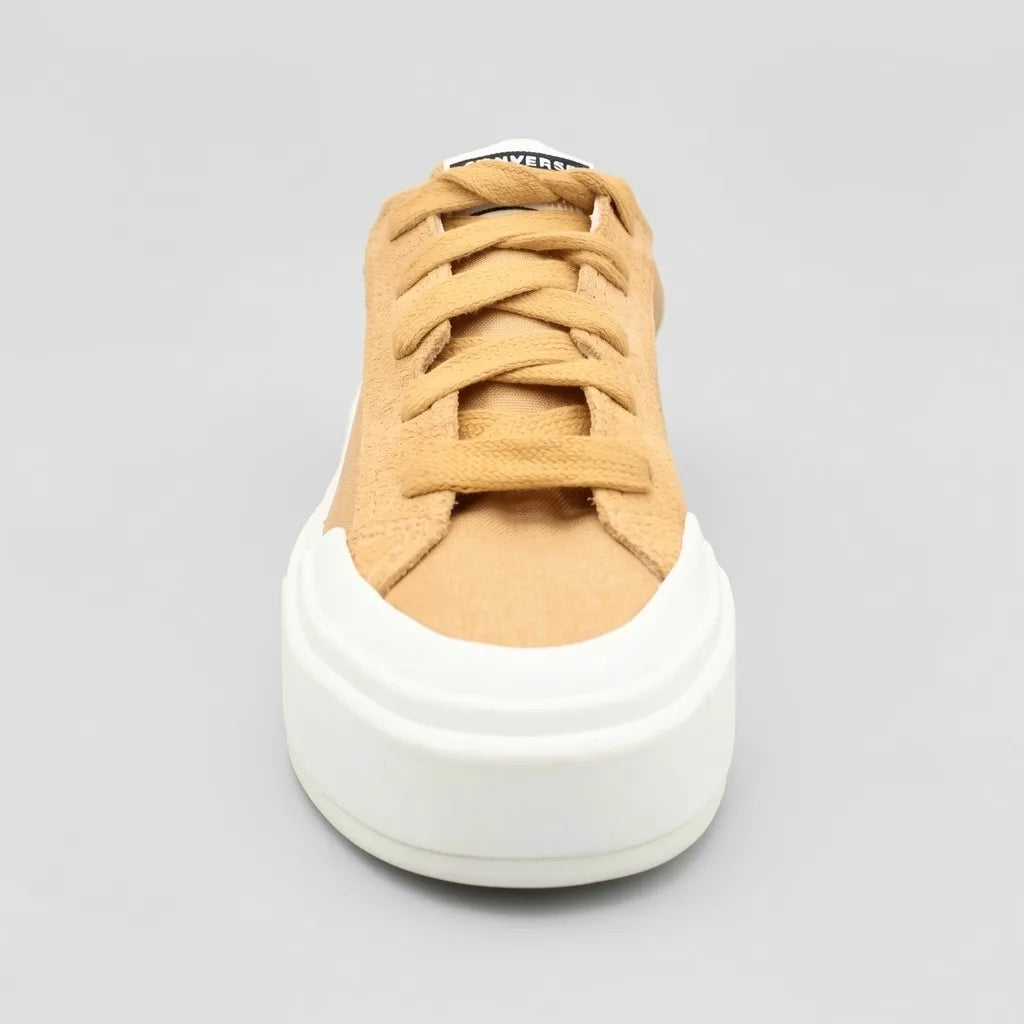 Converse Tenis Plataforma Mostaza Logo Blanco/ Negro Lengüeta y Talón Suela Blanco Hueso | Photo Studio AI | 3