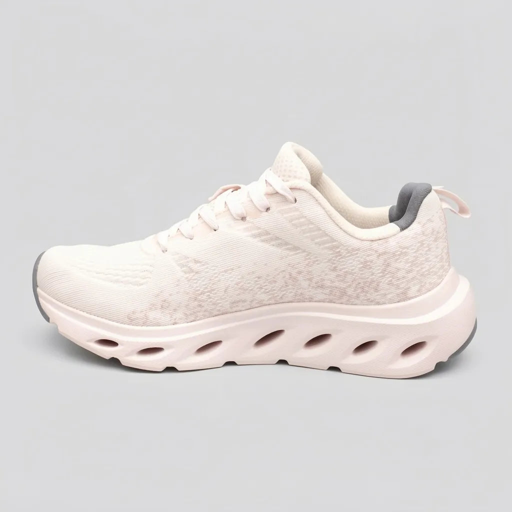 Polo Tenis Deportivo/ Casual Rosado Detalles Gris Lengüeta y Lateral Suela Rosada/ Gris | Photo Studio AI | 2