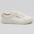 Nautica Tenis Minimal Beige Placa Beige Lateral Suela Beige | Photo Studio AI | 1