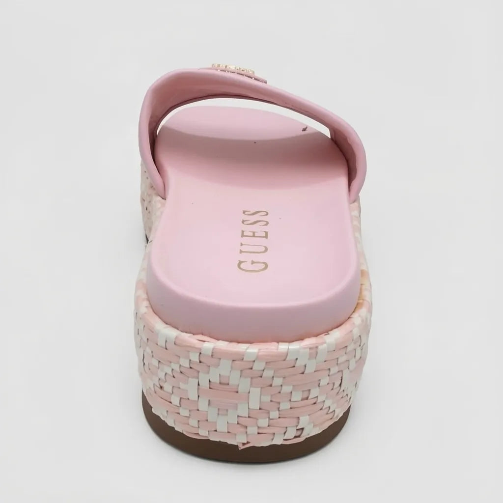Guess Sandalia Plataforma Rosado Triángulo Guess Rosado/ Dorado Empeine Suela Blanca/ Rosado | Photo Studio AI | 4