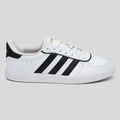 Adidas Tenis Moderno Blanco Franjas / Lineas Negro Lateral y Talón Suela Blanca | Photo Studio AI | 1
