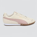 Puma Tenis Urbano Beige Franjas / Lineas Café Claro Lateral Suela Blanca/ café | Photo Studio AI | 1