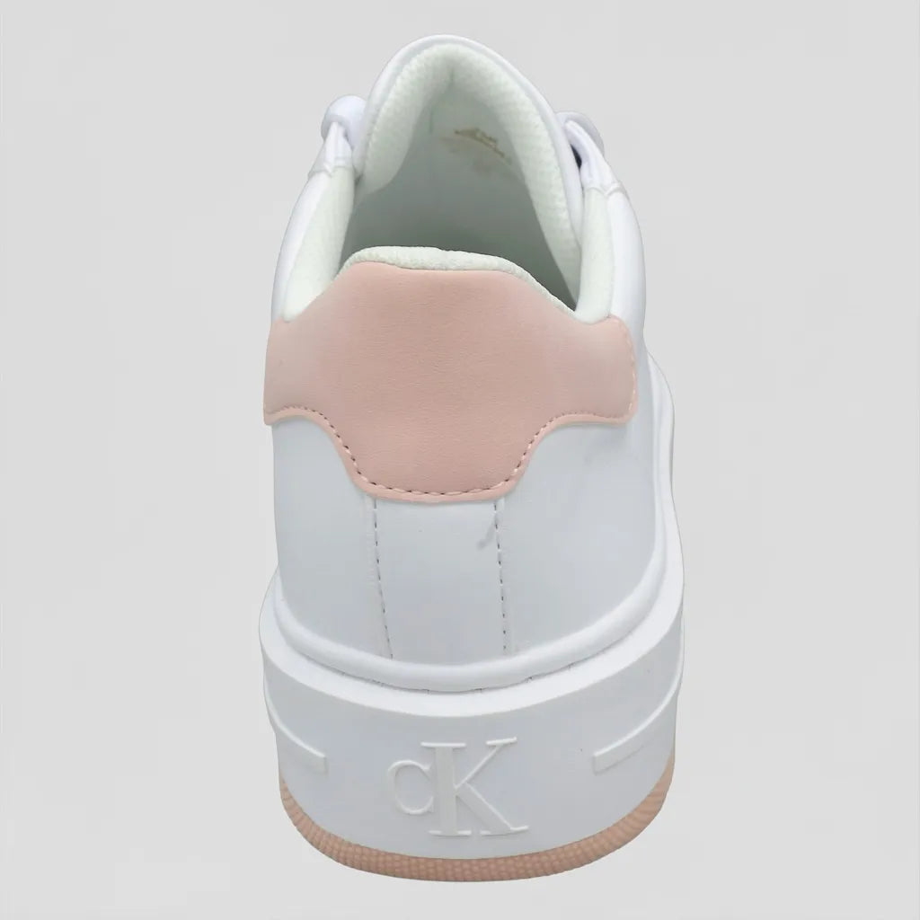 Calvin Klein Tenis Plataforma Blanco Gamuza Rosado Talón Suela Blanca/ Rosado | Photo Studio AI | 4