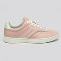 Calvin Klein Tenis Casual Rosado Detalles Cuero Blanco Talón Suela Blanco Hueso | Photo Studio AI | 1