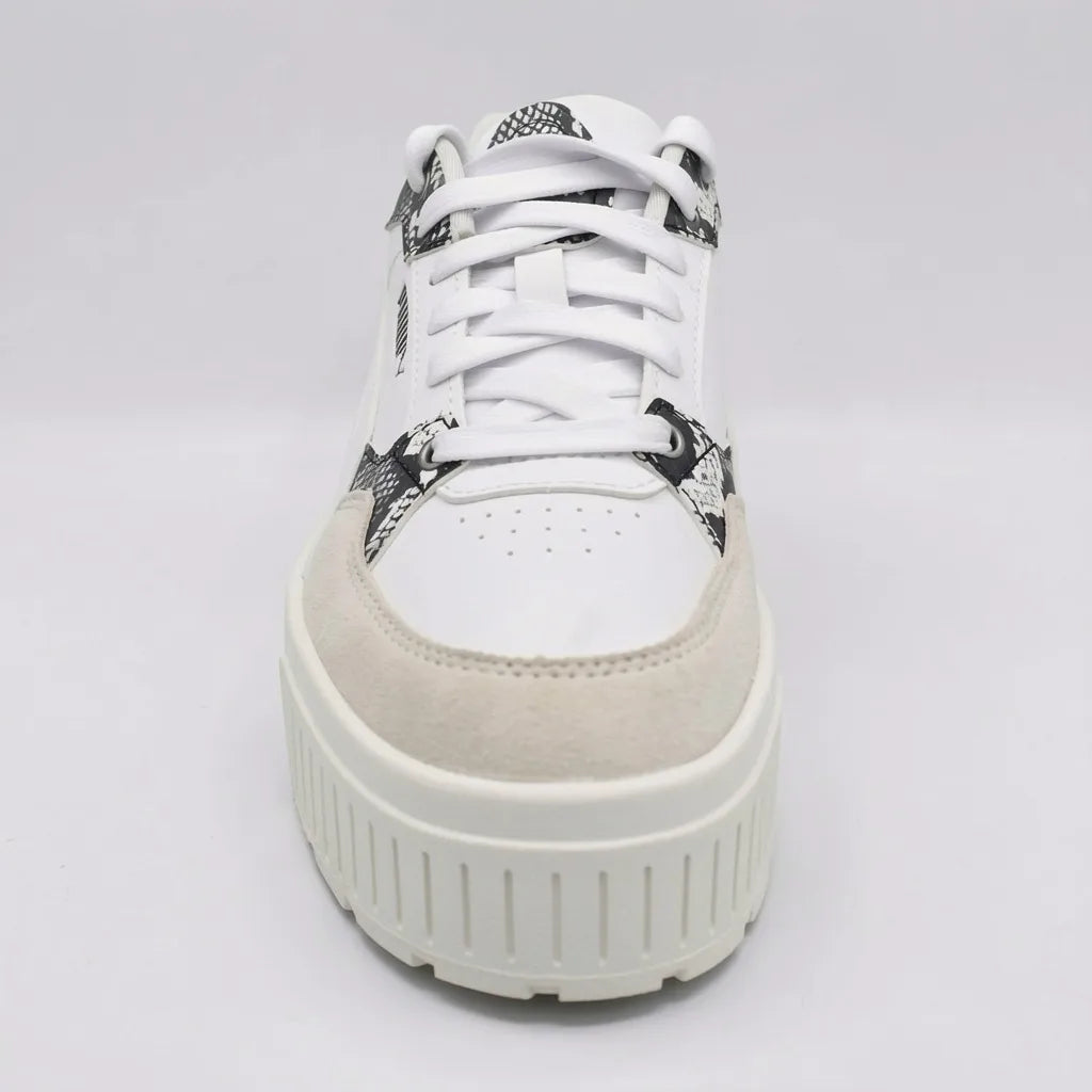 Puma Tenis Plataforma Blanco Estampado Serpiente Negro Lateral, Lengüeta y talón Suela Blanco Hueso | Photo Studio AI | 4